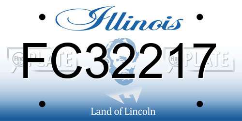 FC32217 Illinois License Plate