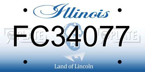 FC34077 Illinois License Plate