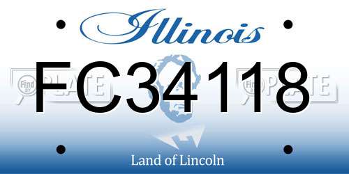 FC34118 Illinois License Plate