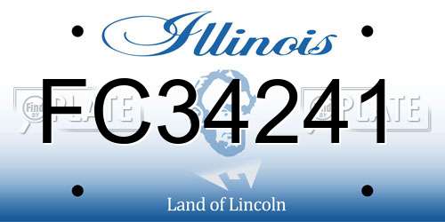 FC34241 Illinois License Plate