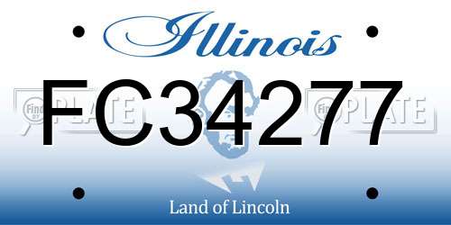 FC34277 Illinois License Plate