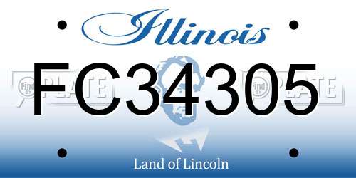 FC34305 Illinois License Plate