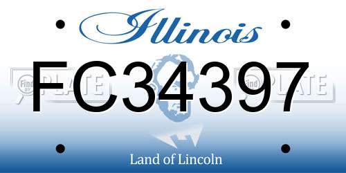 FC34397 Illinois License Plate