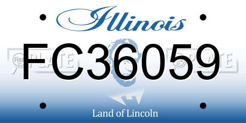 FC36059 Illinois License Plate