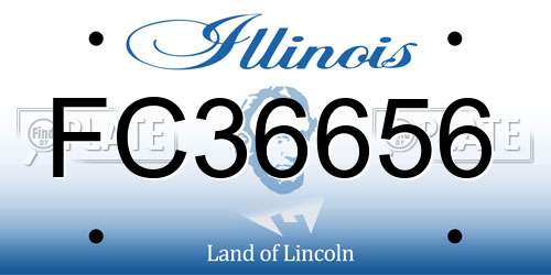 FC36656 Illinois License Plate