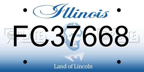 FC37668 Illinois License Plate