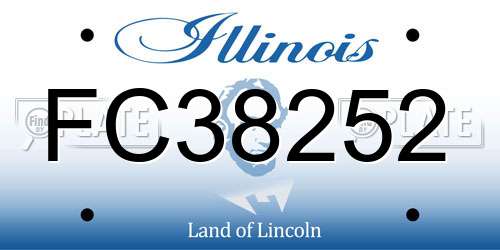 FC38252 Illinois License Plate