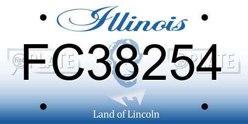 FC38254 Illinois License Plate