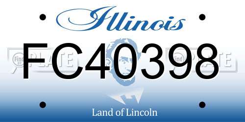 FC40398 Illinois License Plate