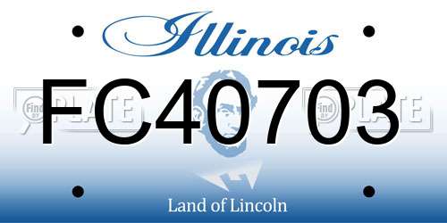 FC40703 Illinois License Plate