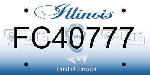 FC40777 Illinois License Plate
