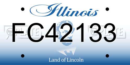 FC42133 Illinois License Plate