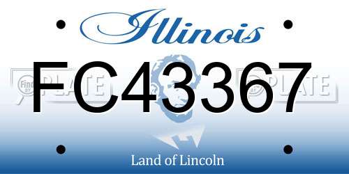 FC43367 Illinois License Plate
