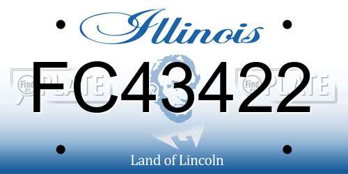 FC43422 Illinois License Plate