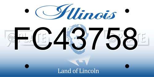 FC43758 Illinois License Plate