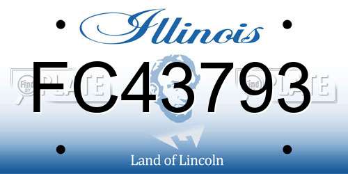 FC43793 Illinois License Plate