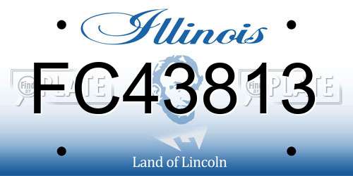 FC43813 Illinois License Plate