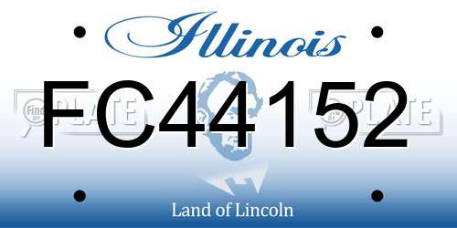 FC44152 Illinois License Plate