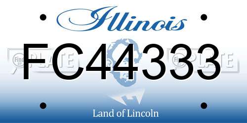 FC44333 Illinois License Plate
