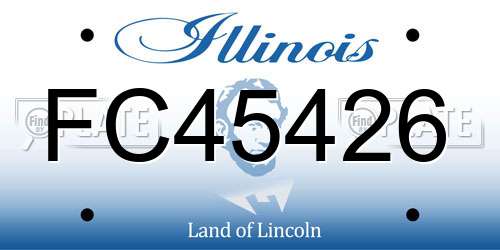 FC45426 Illinois License Plate