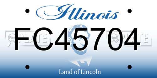 FC45704 Illinois License Plate