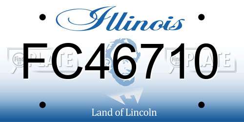 FC46710 Illinois License Plate