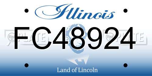 FC48924 Illinois License Plate