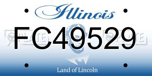 FC49529 Illinois License Plate