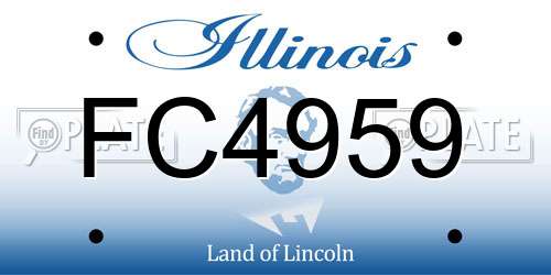 FC4959 Illinois License Plate