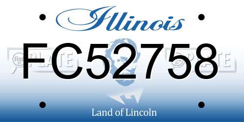 FC52758 Illinois License Plate