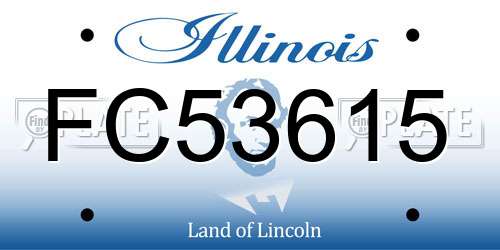 FC53615 Illinois License Plate
