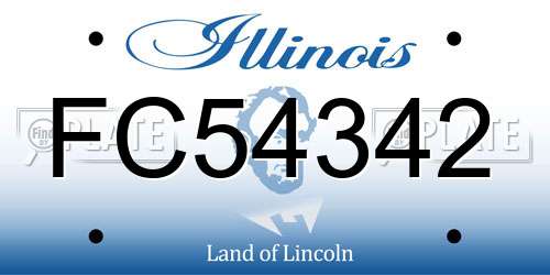 FC54342 Illinois License Plate