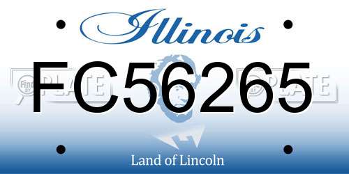 FC56265 Illinois License Plate