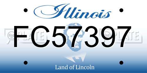 FC57397 Illinois License Plate