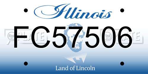 FC57506 Illinois License Plate