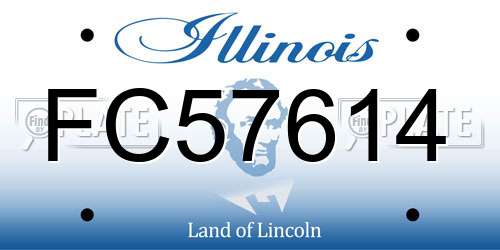 FC57614 Illinois License Plate