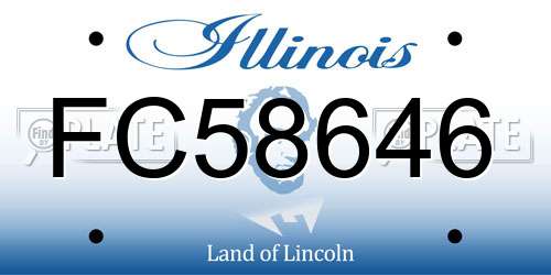 FC58646 Illinois License Plate