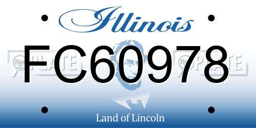 FC60978 Illinois License Plate