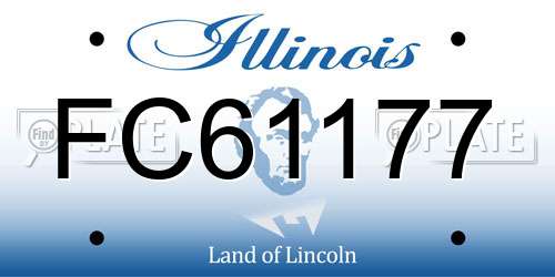 FC61177 Illinois License Plate