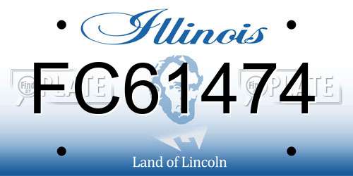 FC61474 Illinois License Plate