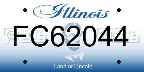 FC62044 Illinois License Plate