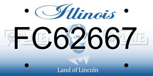 FC62667 Illinois License Plate