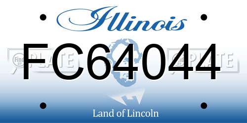 FC64044 Illinois License Plate