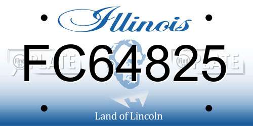 FC64825 Illinois License Plate