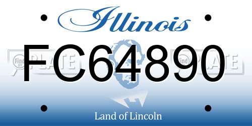 FC64890 Illinois License Plate