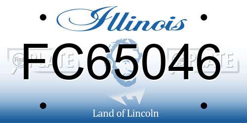 FC65046 Illinois License Plate