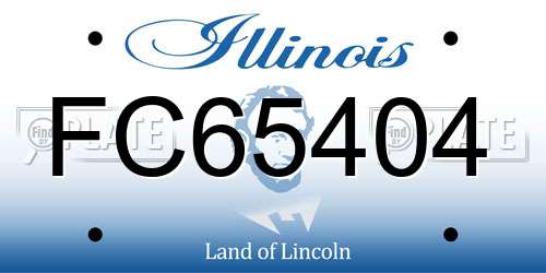FC65404 Illinois License Plate