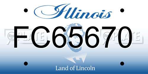 FC65670 Illinois License Plate