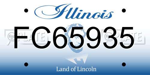 FC65935 Illinois License Plate
