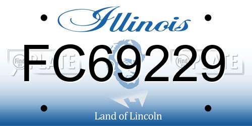 FC69229 Illinois License Plate
